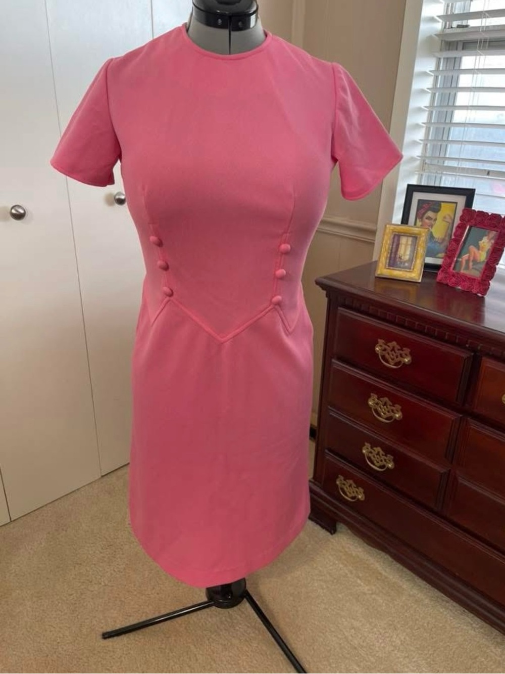 READ description! vintage 1960’s bubblegum pink (maybe deadstock!) Sears Dress